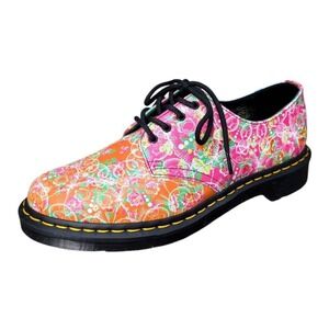 Dr Martens Air Wair Women's 7 Smith Daze Multicolored Floral Lace Up Oxfords New